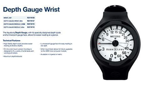 AquaLung Depth Gauge Wrist 潜水深度表