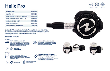 AquaLung Helix Pro 潜水呼吸调节器