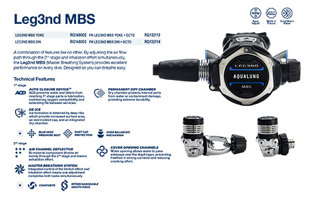 AquaLung Leg3nd Mbs 潜水呼吸调节器