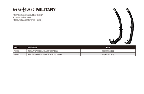 Apeks MILITARY 潜水呼吸管 / 通气管