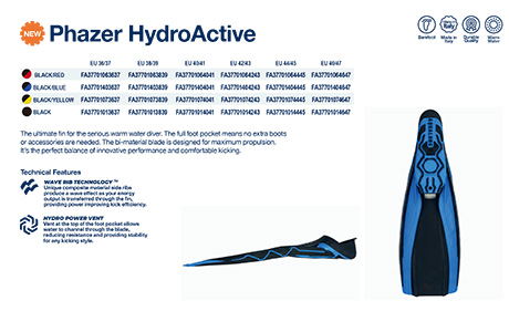 AquaLung Phazer HydroActive 潜水脚蹼