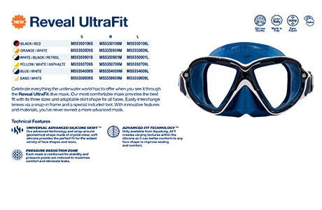 AquaLung Reveal UltraFit 潜水面罩